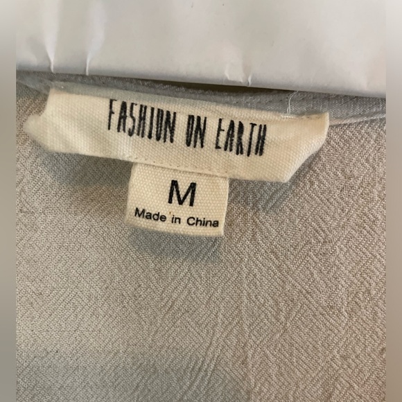 ROOLEE Fashion On Earth Women’s Linen Dress, Sz M, beige/cream w/ buttons & tie - Picture 6 of 6